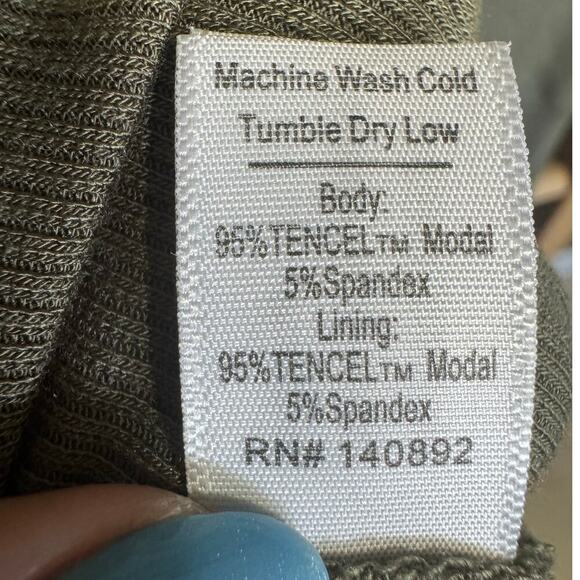 Marine Layer Lexi Rib Dress Fit And Flare Midi Sleeveless Green Size Medium - Picture 10 of 12